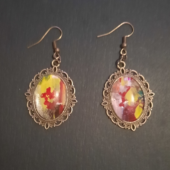 Handmade artisan painting earrings - Picture 11 of 11